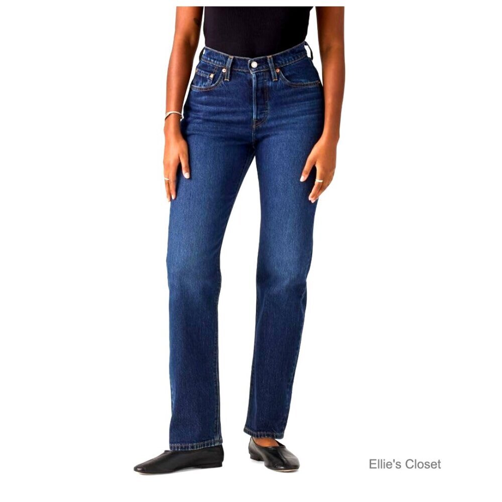 Curve Fit Straight Leg Jeans with Stretch